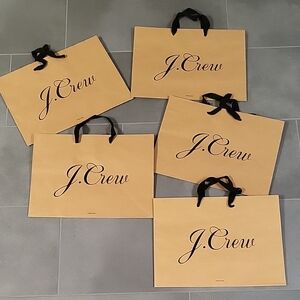 J.Crew Tan Shopping Bags with Black Handles